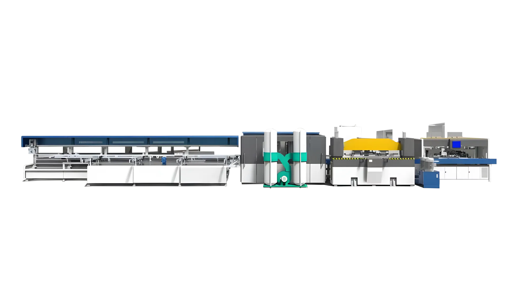 Fully automatic photovoltaic panel frame production line